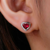 4701 2 4701 2 4701 2 13118b stribrne nausnice pecka sroubek srdce cerveny kamen rubinovy zirkon sperky bealio