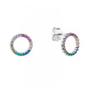 4865 4865 12351 stribrne nausnice pecky puzeta krouzek duhove barvy kamen zirkon sperky bealio