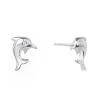 4962 4962 04482 stribrne nausnice pecky puzeta delfin ciry kamen bily zirkon sperky bealio