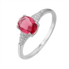5124 stribrny prsten oval rubin velikost prstenu 62