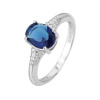 5130 stribrny prsten oval safir velikost prstenu 64
