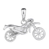 5781 09968 stribrny privesek motorka motocross motokross stroj bez kamene brouseny sperky bealio