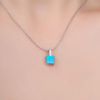 5814 5 5814 5 stribrna souprava ctvercova modry opal