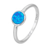 5838 stribrny prsten soliter modry opal velikost prstenu 61