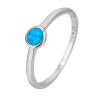 5841 stribrny prsten soliter modry opal velikost prstenu 62
