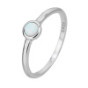 5847 stribrny prsten soliter bily opal velikost prstenu 58