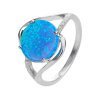 5916 stribrny prsten mohutny soliter modry opal velikost prstenu 62