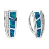 6003 6003 6003 6003 stribrne nausnice mozaika zeleny opal