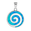 6051 6051 12579 stribrny privesek ornament spirala kamen modry opal sperky bealio