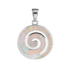6054 12578 stribrny privesek ornament spirala kamen bily opal sperky bealio
