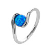 6129 stribrny prsten soliter modry opal velikost prstenu 64