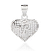 6147 6147 02163 stribrny privesek srdicko pismeno p ciry kamen bily zirkon sperky bealio