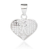6156 02158 stribrny privesek srdicko pismeno k ciry kamen bily zirkon sperky bealio