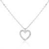Stříbrný náhrdelník SRDCE (Délka řetízku 40+5 cm)
