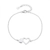 6297 stribrny naramek spojena srdce delka naramku 17 3 cm