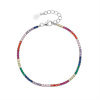 6321 stribrny naramek tenisovy 1 linka barevny delka naramku 16 3 cm