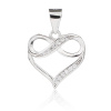 6345 13500 stribrny privesek srdce nekonecno infinity ciry kamen bily zirkon sperky bealio