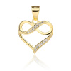 6348 13502 stribrny privesek srdce ciry kamen bily zirkon pozlacene zlute zlaceni sperky bealio