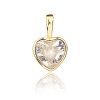 6528 6 6528 6 13647f stribrna souprava srdce srdicko zlacena yellow klasicky pevny patetn ciry kamen bily zirkon sperky bealio
