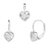 6531 6531 13646 stribrna souprava srdce srdicko klasicky pevny patetn ciry kamen bily zirkon sperky bealio