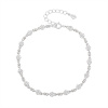 13819 Stribrny naramek kvetina kvetinka krouzek kolecko ciry kamen bily zirkon sperky BEALIO