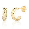 13743 Stribrne nausnice zlacene 14K zlatem pecky puzeta bez kamene sperky BEALIO
