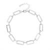 13920 Stribrny naramek retez retizek ovalky ciry kamen bily zirkon sperky BEALIO