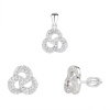 13788 Stříbrné náušnice ornament pecky na puzetu ciry kamen bily zirkon sperky BEALIO