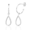 13722 Stribrne nausnice pecky na puzetu ovalne visaci bez kamene sperky BEALIO