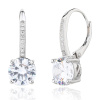 13937 Stribrne nausnice klasicky pevny patent ciry kamen bily zirkon sperky BEALIO