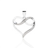 7256 14231 stribrny privesek srdce srdicko nekonecno infinity ciry kamen bily zirkon sperky bealio