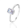 14157 Sribrny prsten ovalnky obdelnikovity ciry kamen bily zirkon sperky BEALIO