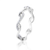 14148 Stribrny prsten kapky vlnky slza ciry kamen bily zirkon sperky BEALIO