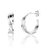 14104 Stribrne nausnice twist vlnka bez kamene pecky puzeta sperky BEALIO
