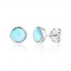 7355 14315 stribrne nausnice 8 mm kulate kamen larimar sperky bealio