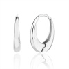 14058 Stribrne nausnice slza kapka crescent francouzske zapinani bez kamene sperky BEALIO