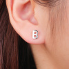 13973b Stříbrné náušnice pecky puzeta písmeno B bez kamene šperky BEALIO