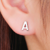 13972b Stříbrné náušnice pecky puzeta písmeno A bez kamene šperky BEALIO