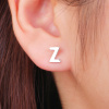 13989b Stříbrné náušnice pecky puzeta písmeno Z bez kamene šperky BEALIO