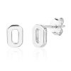 13983 Stříbrné náušnice pecky puzeta písmeno O bez kamene šperky BEALIO