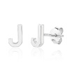 13978 Stříbrné náušnice pecky puzeta písmeno J bez kamene šperky BEALIO