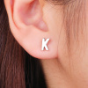 13979b Stříbrné náušnice pecky puzeta písmeno K bez kamene šperky BEALIO