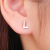 13980b Stříbrné náušnice pecky puzeta písmeno L bez kamene šperky BEALIO