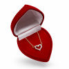 50003d Dárková krabička Srdce červená sametová šperky BEALIO