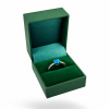 50037b dárková krabička čtvercová hranatá zelená na prsten sametová šperky BEALIO