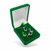 50042b dárková krabička zelená řetízek náušnice prsten sametová šperky BEALIO