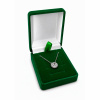 50042d dárková krabička zelená řetízek náušnice prsten sametová šperky BEALIO