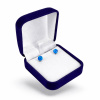 50046b dárková krabička modrá sametová šperky BEALIO