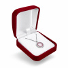 50049c dárková krabička červená sametová šperky BEALIO