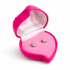 50050c dárková krabička růžová sametová srdce růže šperky BEALIO